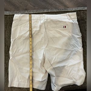 Stripped Tommy Hilfiger khaki and white shorts size 12